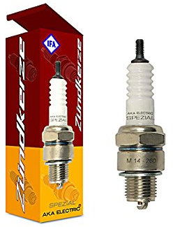 Zündkerze M14-260 Aka Electric* - Spezial - (Kopf geriffelt) passend für AWO
