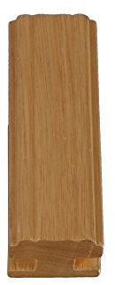 Verbinder, Mittelverbinder für Holzblende 9 cm geschweift | Vorhangschiene, Gardinenschiene natur | 1 Stück