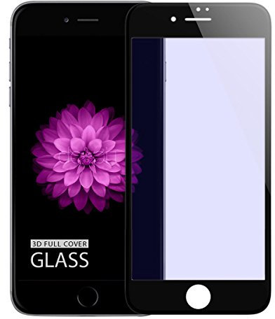 doupi FullCover Pellicola Protettiva per iPhone 6 Plus / 6S Plus (5,5 Pollici), Premium 9H HD Protettiva Protezione dello Schermo Tempered Glass, Nero