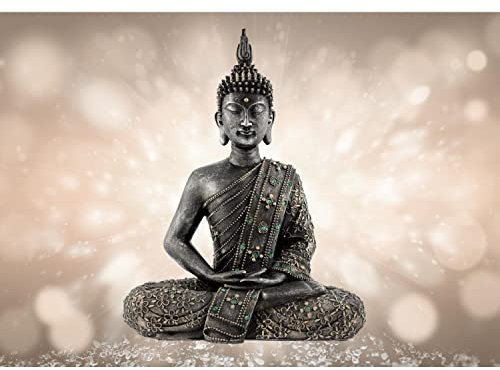 Runa Art Papier peint intissé Bouddha Zen 352 x 250 cm Toison Mur XXL Tableaux Muraux Tapisserie Photo Décoration Murale Salon Chambre marron 9085011a