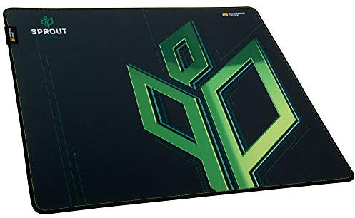 ENDGAME GEAR - MPJ 450 - Rutschfestes Gaming - Mousepad Sprout Edition, Größe 450 x 400 x 3 mm, für alle Maustypen (Schwarz/Grün)