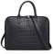 NICOLE & DORIS Sac à Bandoulière 14 Pouces Sac d'ordinateur en Cuir PU Sac à Main Business Porte-Documents Homme Sacoche d'ordinateur Portable Sac Cabas Noir