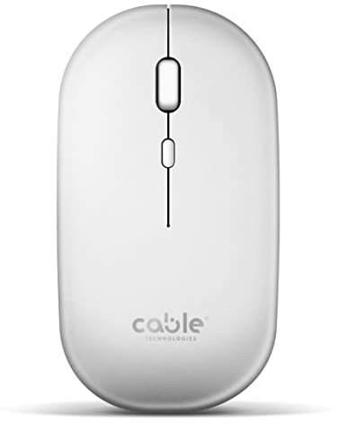 Cable Technologies Mouse Wireless Due Modalità Professionale, DUE COLORI, Mouse Silenzioso Ergonomico Ricaricabile e Bluetooth 5.0,Plug & Play, Anti interferenza 1600dpi,Ottico Wifi sottile senza fili