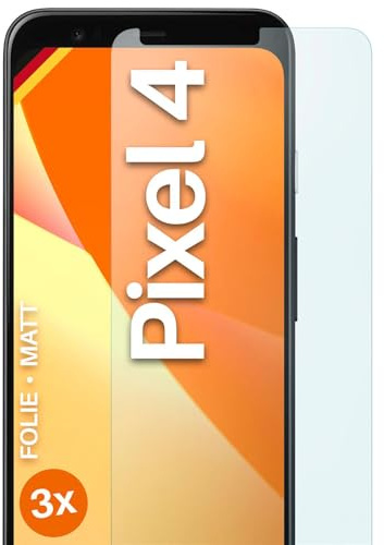 moex FlexProtect matte Schutzfolie für Google Pixel 4 Displayschutz Folie matt gegen Reflexionen, Anti Reflex Handyfolie mit Sonnenschutz, Kompatibel mit jeder Handyhülle, 3 Stück