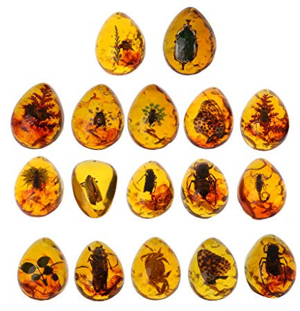 TSBB Tiere Bernstein Schmetterling Insekten Stein Anhänger Halskette Edelstein für DIY Schmuck