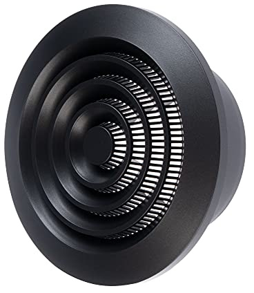 Steinberg14 Anthracite Ø 100mm / 4 inch Round Ventilation Grille with Insect Protection - Air Vent/Cover