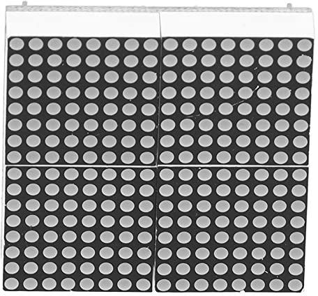 Walfront Módulo De Matriz De Puntos Módulo De Pantalla LED De Matriz 16x16 Kit De Bricolaje con Luz Roja para Microcontrolador Decoración Navideña Letras De Bricolaje Pantalla
