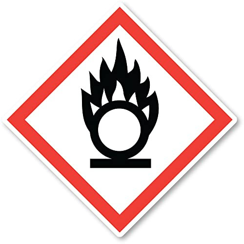 Brandfördernd, Gefahrensymbol: UN/GHS-Gefahrenpiktogramm - Aufkleber: 20 cm, 1 Stück