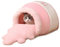BEE&FLOWER Niche pour chat - Lavable - En forme de pot de miel - Pour l'extérieur - Résistant à l'hiver - Avec fond antidérapant - Pour chats et petits chiens - Rose