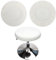 HuaLiSiJi Bezug für Barhocker Rund 30-40cm, Luxuriöser Stoff, Rund Dehnbar Knitterfrei Waschbar Staubdicht Hocker Bezug (1Pcs Weiß)