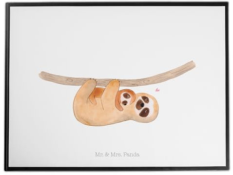 Mr. & Mrs. Panda Schreibtischunterlage Faultier Kind - Geschenk, Kinder, Geburt, mom-life, Faultier Deko, Liebe, Schreibtischauflage, Spaß,