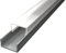 ledomec LED Profil AUFBAU-17 für LED Streifen bis max. 17mm mit Aufbauabdeckung (1m Silber mit Abdeckung Matt Eckig)