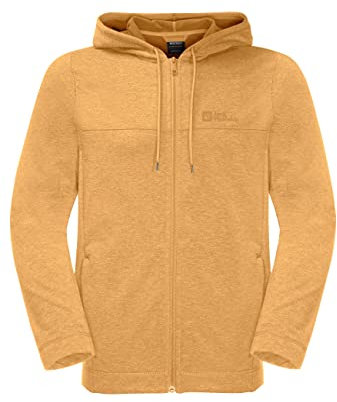 Jack Wolfskin Lago della Foresta Giacca in Pile, Giallo Miele, M Uomo