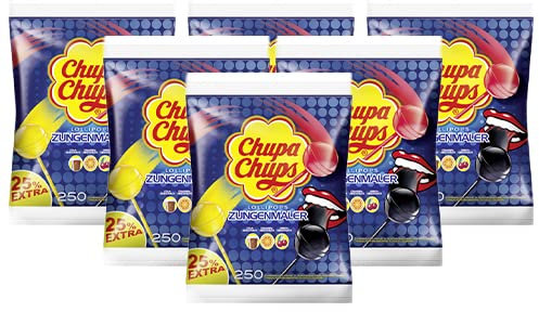Chupa Chups - Lutscher Zungenmaler (Nachfüllbeutel) - 6x 250er