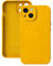 LOOKSEVEN for iPhone 14 Case, Yellow Silicone TPU Rubber Back Cover Case Compatible for iPhone 14 (6.1 inch)