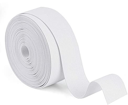 SVUPUE Gummiband, 15 M Elastisch Band, Gummibänder, Breite 50mm, für Hosen, Nähen, DIY Handgemacht, Weiß