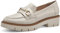 Tamaris COMFORT Damen Loafer mit Absatz aus Leder Elegant, Beige (Creme Patent), 38 EU