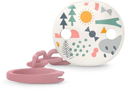 Suavinex Portaciuccio, Catenella con Clip, per Bambini +0 Mesi, Adatto ai Neonati, Walk in the Park Rosa