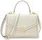 quipuda Handtasche Damen，Umhängetasche Damen, Leder Crossbody Bag，Kommt mit abnehmbarem Schultergurt (Beige)