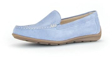 Gabor Damen Slipper, Frauen Slip On,Leichte Mehrweite (G),Slides,Schlupfschuhe,schluepfschuhe,Loafer,College Schuhe,Azur,41 EU / 7.5 UK