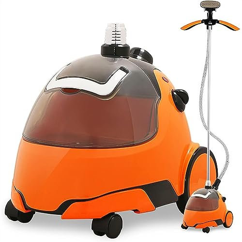 Vaporizador de ropa vertical, vaporizador de ropa de alta resistencia de 1600 W, eliminación rápida de arrugas 35S, tanque de agua de 2,2 L adecuado para tiendas de ropa (Orange)