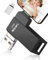 PenDrive - Memoria USB de 256GB por Smartphone 4 en 1 Pen Drive 3.0 Photo Stick Flash Drive USB Memory Stick Foto Stick Android OTG Tablet PC Mac Ordenador portátil - Negro metálico