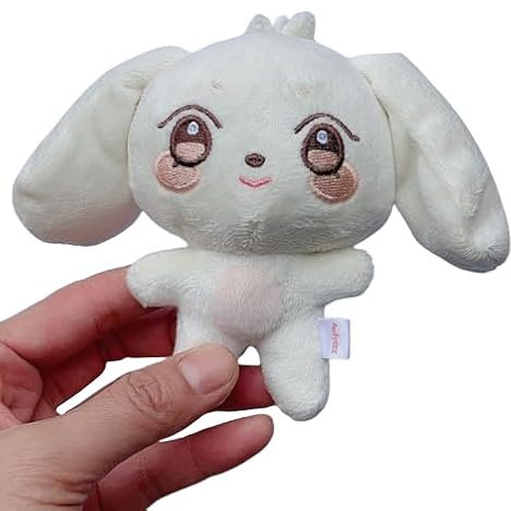 ATINY Hongjoong Seonghwa Yunho Yeosang San Mingi Wooyoung Jongho Porte-clés en peluche 10 cm Porte-clés Kpop pour sac d'école Décoration de sac à main Pendentif, Chien blanc., 10cm