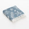 GAMUSI Fouta Pareo Strandtuch, leicht, tropisch, 90 x 180 cm, Marineblau