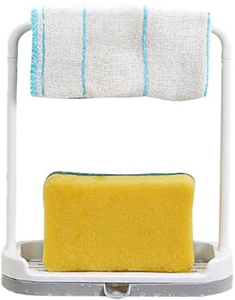 Holdes Sink Organizer,Kitchen Towel Storage Rack Dish Cloth Hanger - Sponge Drain Dishcloth Stand Home Organizer Holders Dish Cloth Hanger for Kitchen Brush, Dish