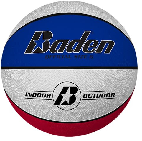 Baden Basic Basketball - Ballon de Basket Classique en Caoutchouc pour l'entraînement, l'école et Les Loisirs - Basket-Ball Durable pour Enfants et Adultes - pour débutants et avancés