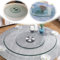 YCBTPS 60cm/70cm/80cm/85cm/90cm/100cm Drehteller Aus Gehärtetem Glas, Lazy Susan Drehplatte for Esstisch, Großer Runder Servierplatte Leicht Zu Teilen Alle Lebensmittel(60cm/23in)