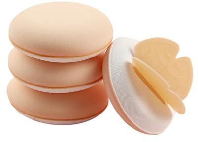 Ungtyb Makeup Puff Set, Foundation Blender Sponge, Lightweight Gentle, Beauty Sponge Blender, Soft Reusable Cosmetic Pads for Professional Powders Artists, 4 Pieces