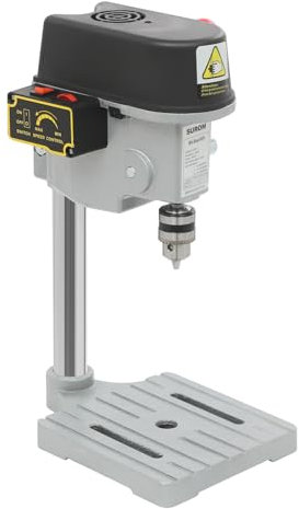 340W Standbohrmaschine,Tischbohrmaschine - 3 Geschwindigkeiten Einstellbar (8000/11000/16000 U/min), Säulenbohrmaschine für Kunststoffplatte, Aluminiumplatte, Verbundplatte