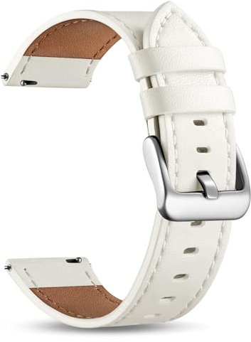 Mastten Leder Uhrenarmband 20mm für Samsung Galaxy Watch 7 Armband - Galaxy Watch 6 5 4 Band - Weich Lederarmband Kompatibel mit Garmin Vivoactive 5 Armband - 20mm Quick Release Band für Damen Herren