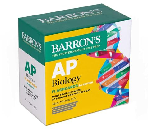AP Biology Flashcards, Third Edition: Up-to-Date Review (Barron's AP Prep)