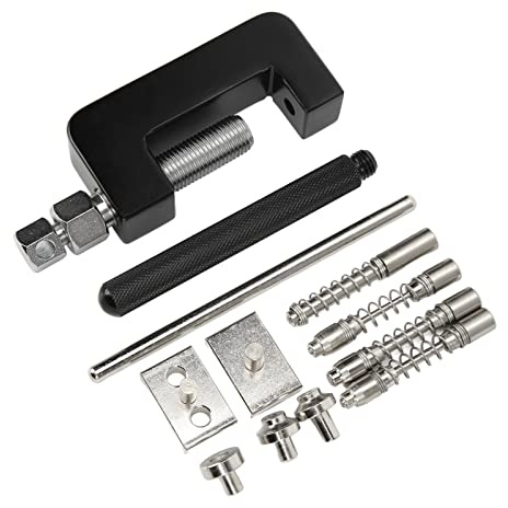 lyrlody Chain Breaker Rivet Tool Kit 12pcs Universal Motorcycle Chain Cutter Set with Storage Box for 420 428 520 525 530 532 630 Size
