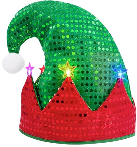 DIELIANHUA Elfenhut, Filz-Elfenhut mit Glöckchen, Weihnachtsmannmütze, tolle Weihnachtsparty-Kostüme, Neujahrsgeschenkideen und Accessoire