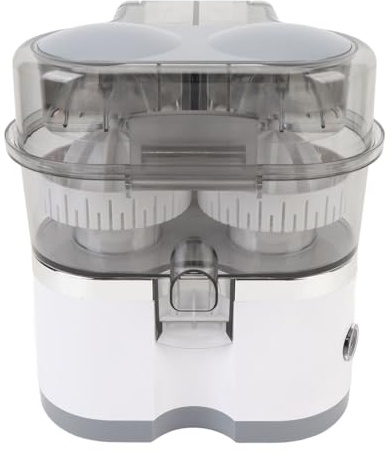 aqxreight Spremiagrumi Elettrico a Doppia Testa per un Estrattore Portatile Veloce e Compatto per Arance, Limoni, Pompelmi e Altro Ancora (WHITE)