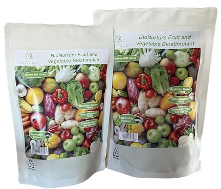BioNurture Fruit and Vegetable Biostimulant, 100% Natural Fertiliser. Fruit and Vegetable Plant Food for Growing Vibrant Fruits and Vegetables and Healthy, Resilient Plants. (600g)