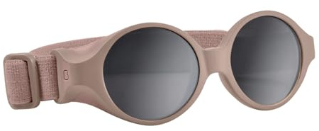 BÉABA, Stirnband Sonnenbrille für Baby 0-9 Monate, 100% UV Schutz - Kategorie 4, Seitenschutz, Optimaler Komfort, Verstellbares Elastikband, Kakao