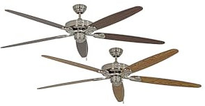 Deckenventilator Classic Royal 180 Farbe (Flügel): Eiche antik / Nussbaum, Farbe (Gehäuse): Chrom gebürstet