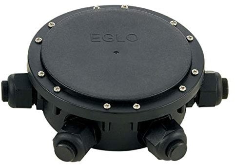 EGLO Outdoor Zubehör Connector Box, Kabel-Verteilerdose, 6 Leitungen, Material: Kunststoff, Farbe: Schwarz, IP68