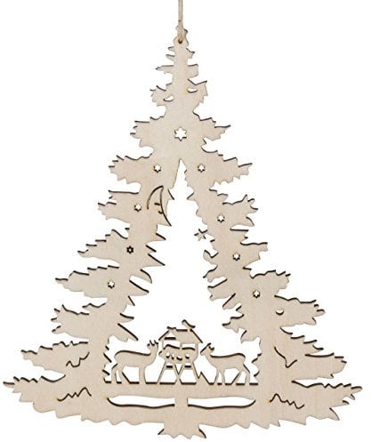 Winterliches-Weihnachtliches Fensterbild aus Holz gesägt, Rehe