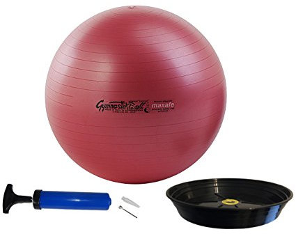 Pezzi Gymnastikball MAXAFE - Set - inkl. Ballschale + Pumpe 75cm rot