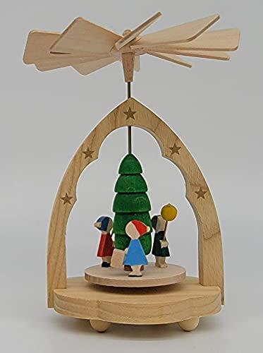 Richard Glässer 01707 Pyramide, Holz, Natur, 8 x 8 x 11 cm