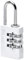 Master Lock 7620EURDWHI Cadenas à Combinaison Programmable en Aluminium, Blanc, 2 x 5,5 x 0,9 cm