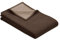 Ibena Stockholm Bio Wolldecke 140x200 cm - 100% Baumwolle, Made in Germany, Baumwolldecke braun Hellbraun zweifarbig