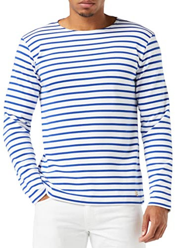 Armor Lux Herren Marinière Houat Héritage Homme T-Shirt, Mehrfarbig (weiß Dw5 weiß/Stern weiß Dw5 weiß/Stern), L