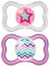 MAM Air Silikon 6-16 Monate Stern + Rauten rosa/lila