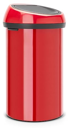 Brabantia Poubelle Touch Bin, 60L - Rouge passion